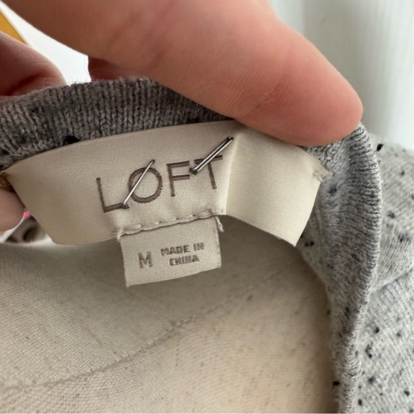 LOFT Gray Long Sleeve Dress - Picture 4 of 5